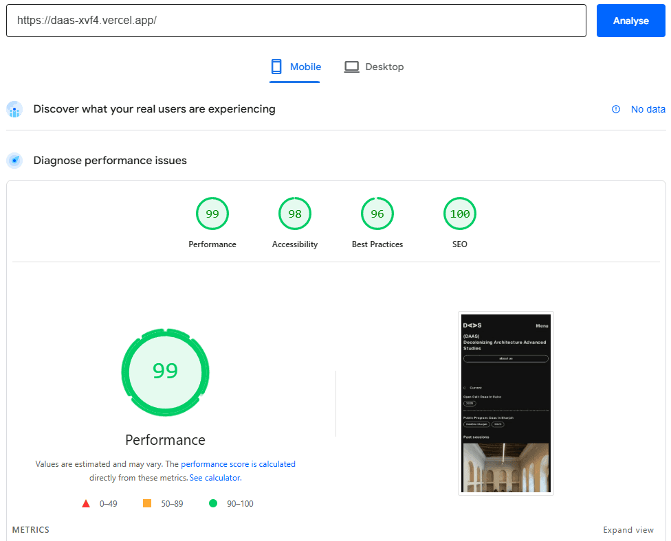 Google PageSpeed Insights – Mobile Score From Wimbeetech website